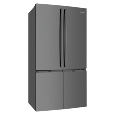 541L quad door fridge - Dark stainless steel