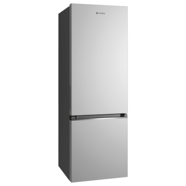 335L bottom freezer fridge - Arctic steel