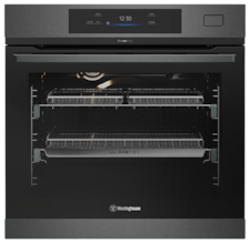 60cm multi-function 19 pyrolytic oven with Roast + Steam, dark stainless steel