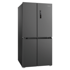 496L Quad Door Fridge - matte charcoal black