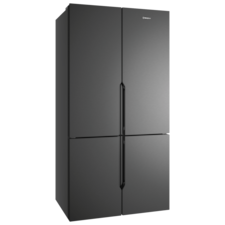 564L Quad Door Fridge - Matte charcoal black