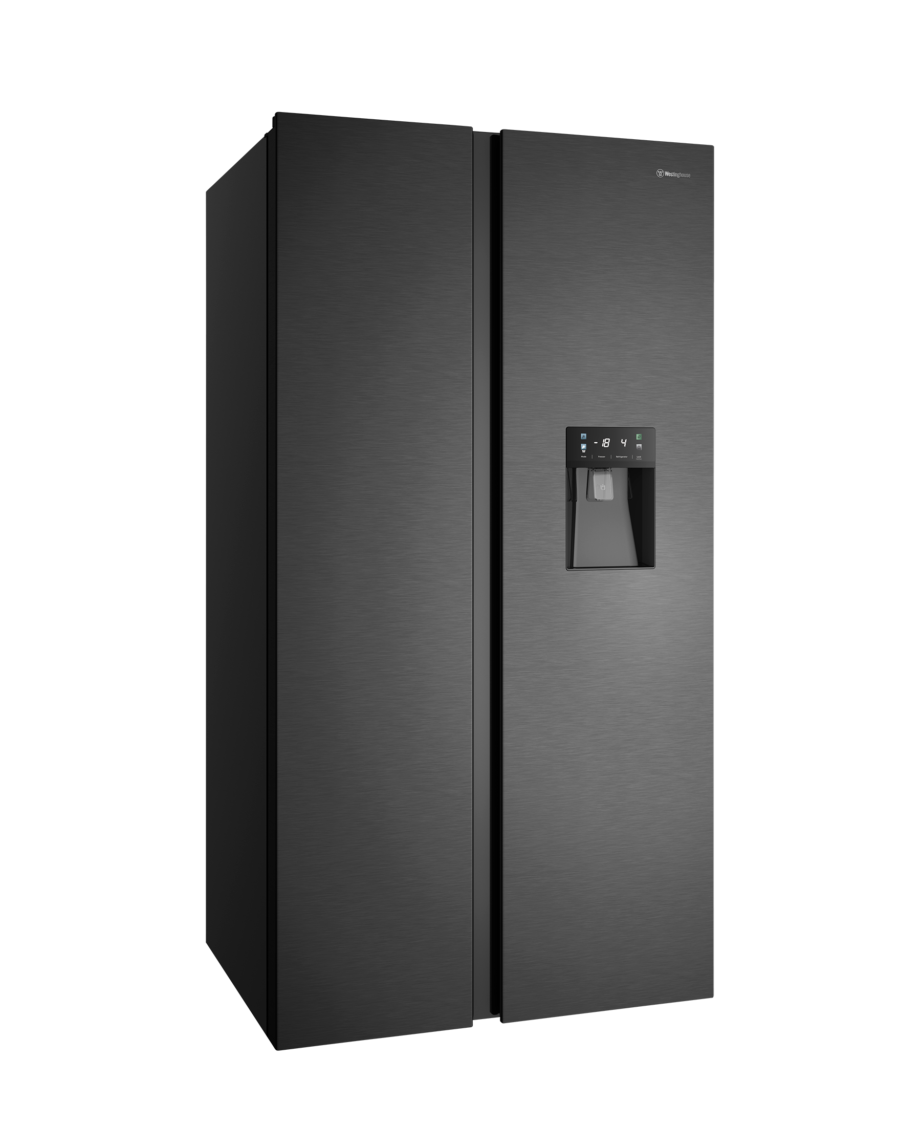 619L side by side fridge - Matte Black - WSE6240BB | Westinghouse NZ
